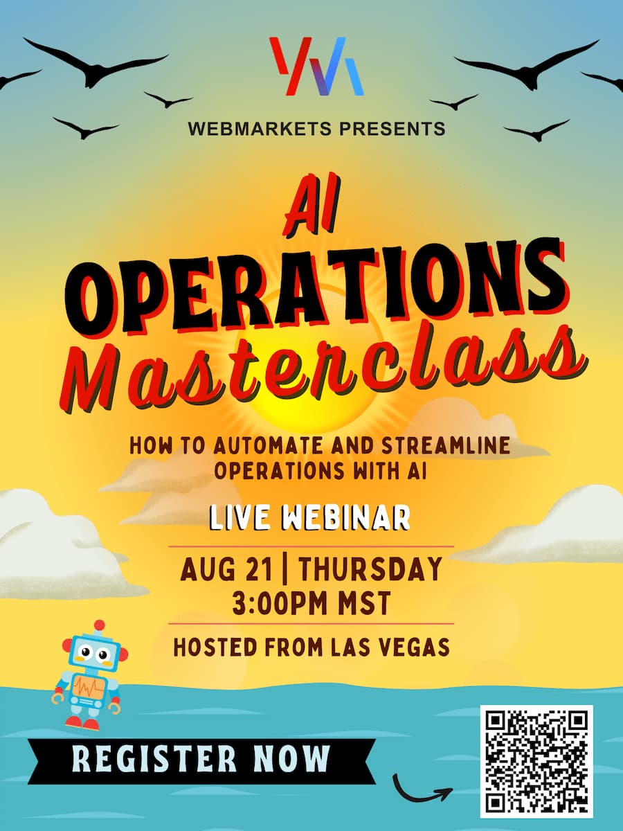 AI Operations Masterclass Flyer
